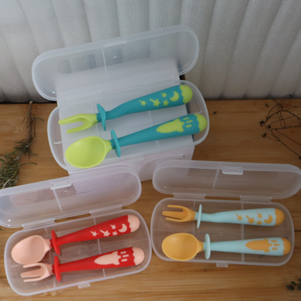 Silicone Bendable Fork and Spoon Set