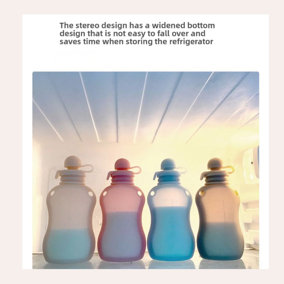 Reusable Silicone Food Pouches 150ml - For Milk, Purees & Snacks
