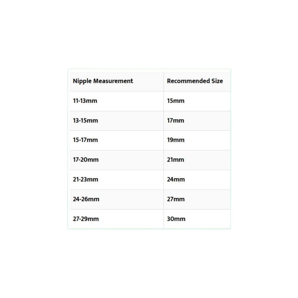 Silicone Measuring Card - Nipple Size for your Pump