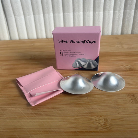 Sterling Silver Nipple Cups 2 Pack - Natural Healing for Sore Nipples
