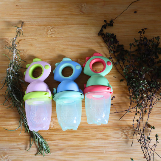 Fruit Food Feeder with Twist Top - Safe Self-Feeding & Teething