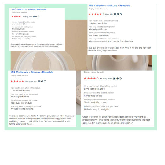 Milk Collectors - Silicone - Reusable
