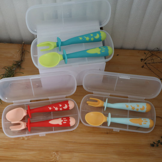 Silicone Bendable Fork and Spoon Set