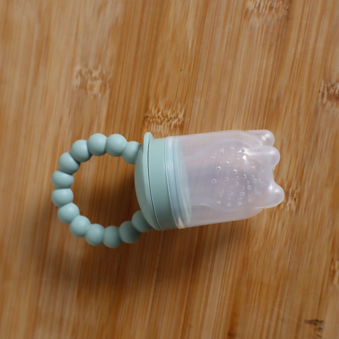 Baby Fruit Feeder  and Tray - Safe Self-Feeding & Teething Relief.