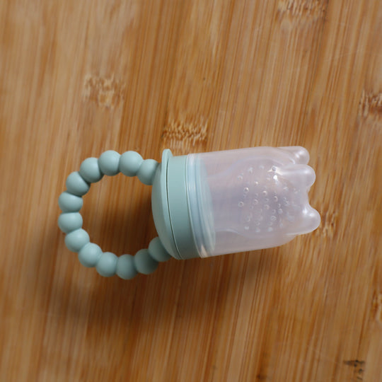 Baby Fruit Feeder  and Tray - Safe Self-Feeding & Teething Relief.