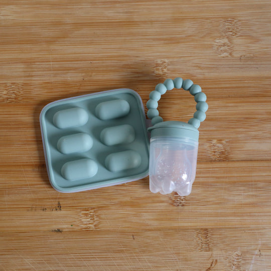 Teething toy with ice cube tray