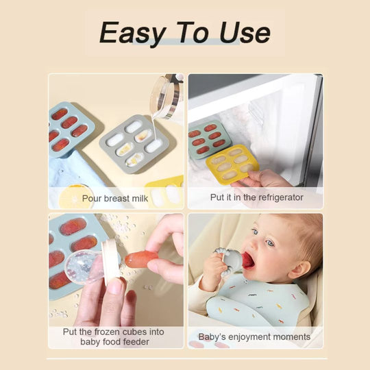 Baby Fruit Feeder  and Tray - Safe Self-Feeding & Teething Relief.