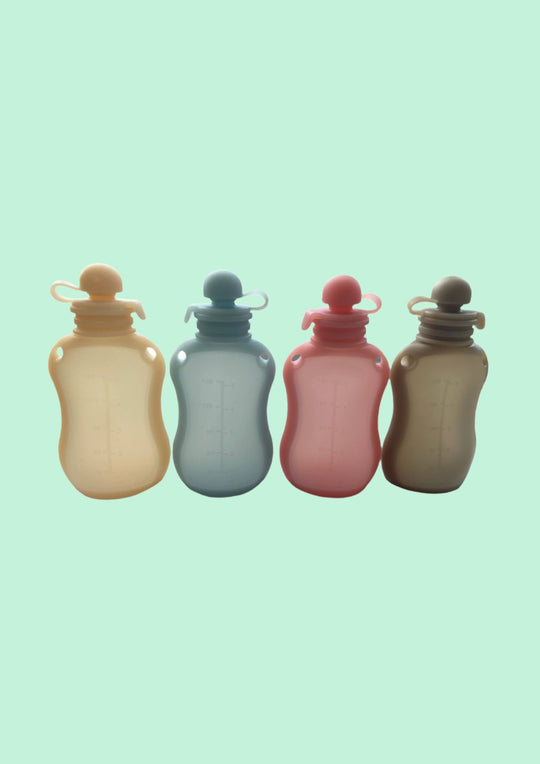 Silicone Pouches - Reusable - Food/Milk Storage